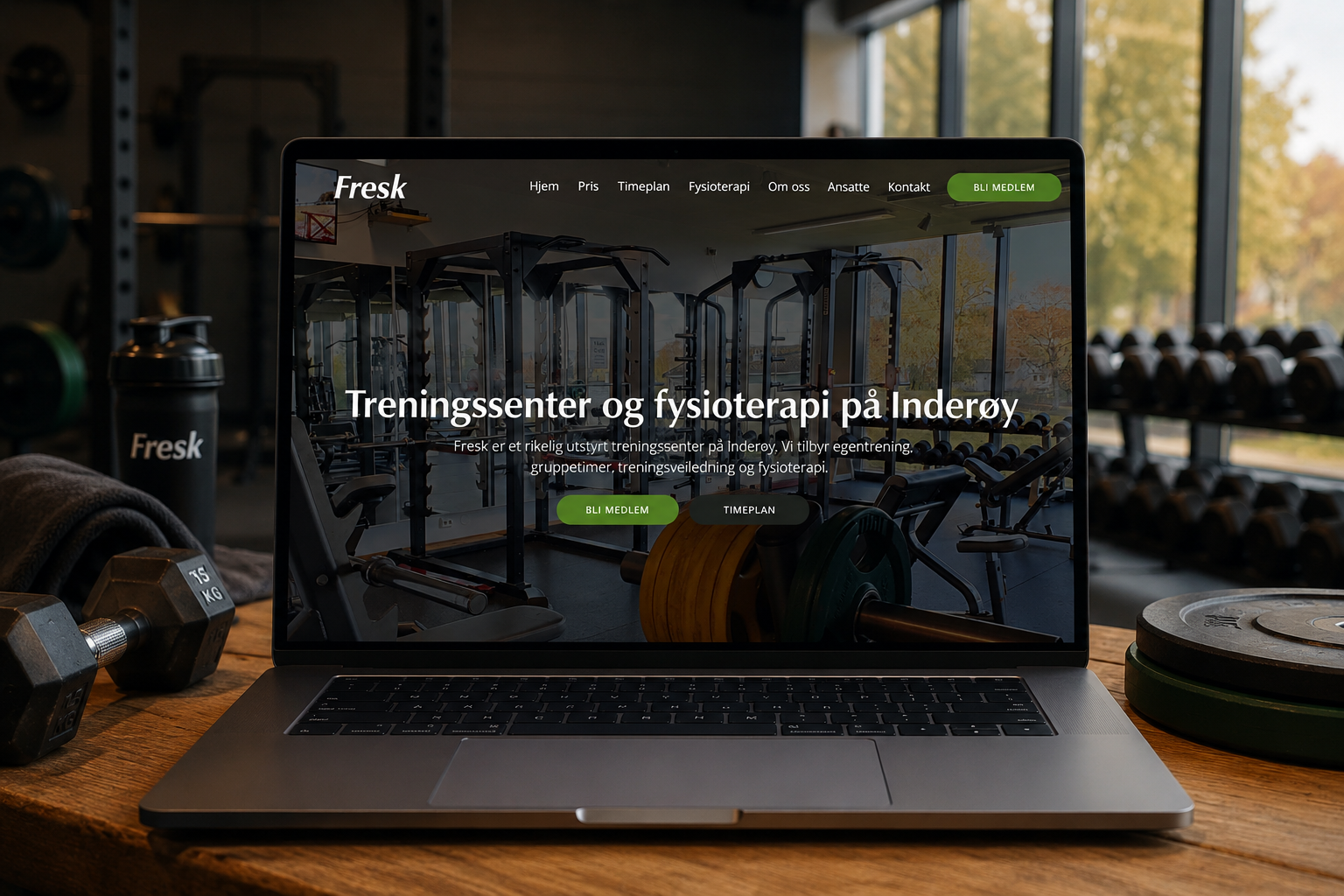 Nettside for Fresk Treningssenter