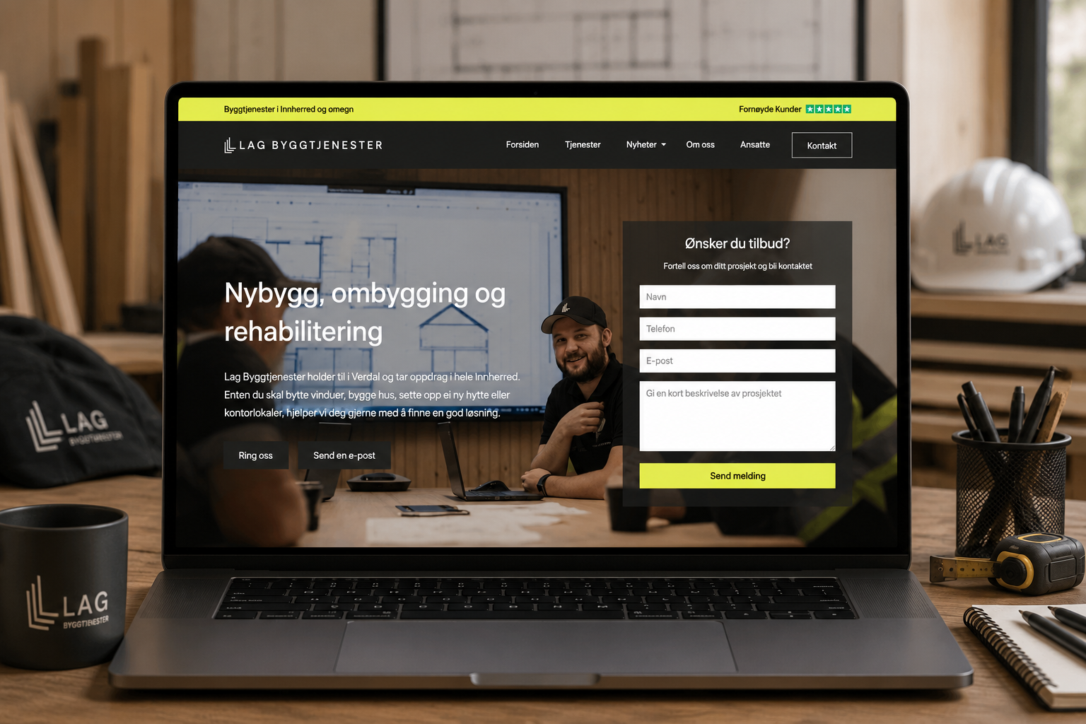 Nettside for Lag Byggtjenester