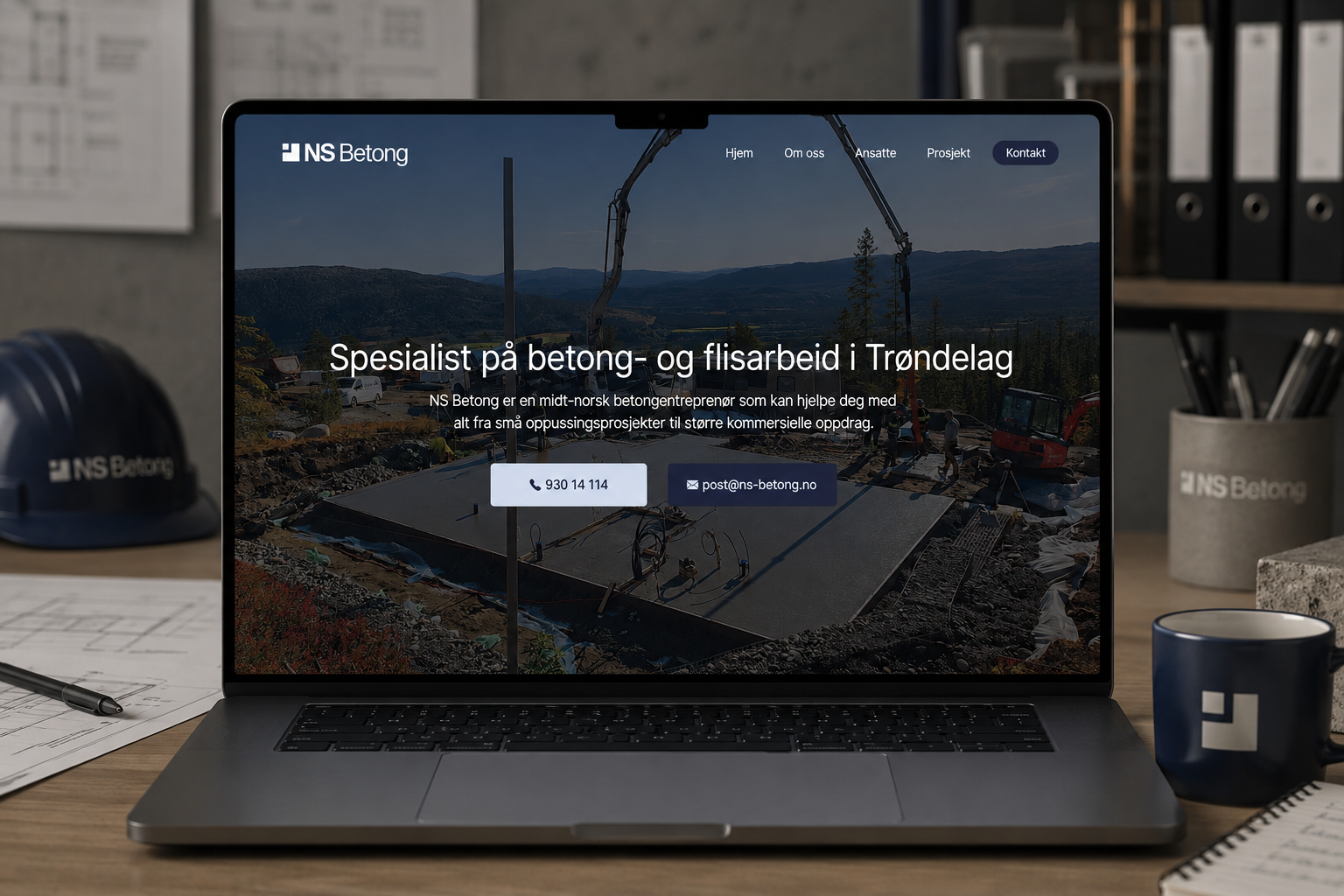 Nettside for NS Betong