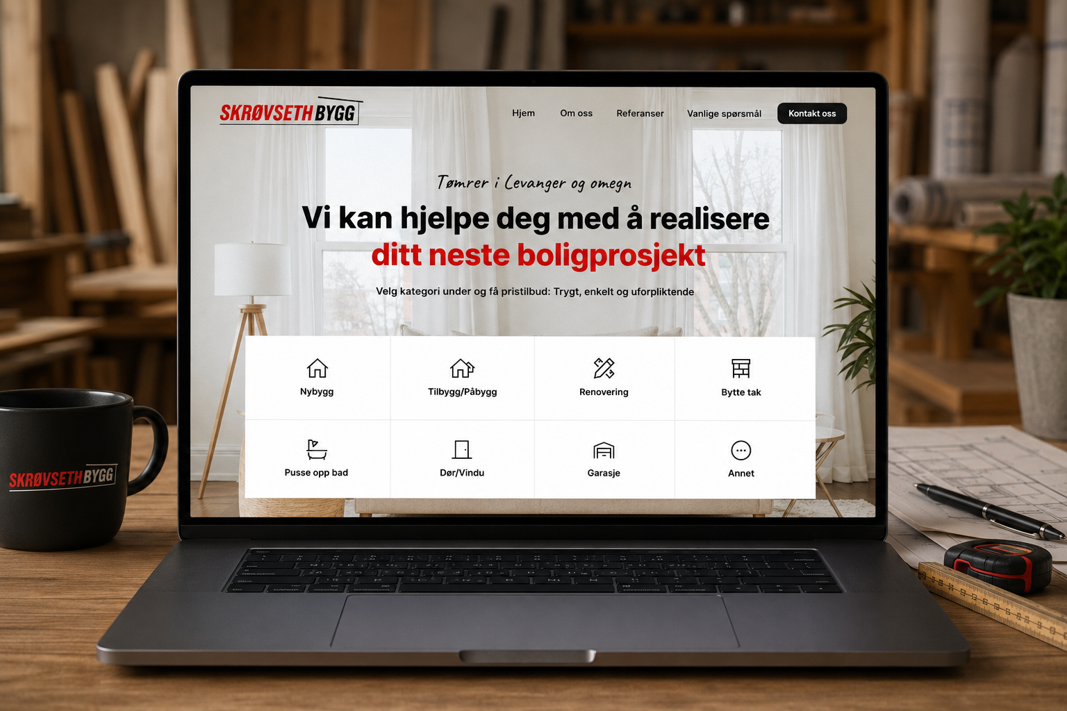 Nettside for Skrøvseth Bygg
