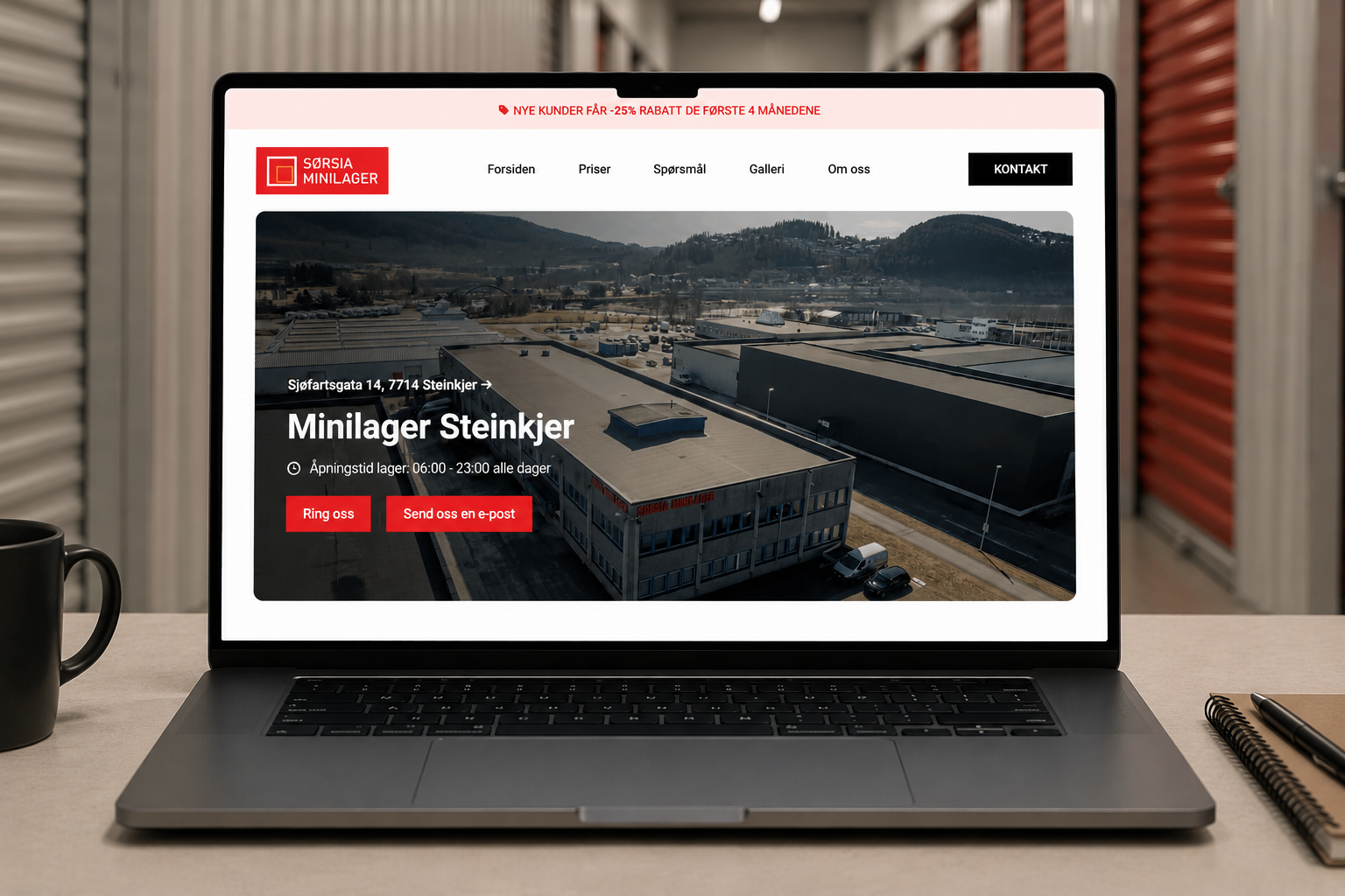 Nettside for Sørsia Minilager